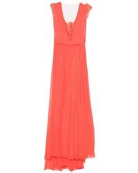 Rhea Costa - Lace-Trim Maxi Dress - Lyst