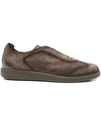 Santoni - レザー スリッポンスニーカー - Lyst