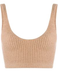 Cashmere In Love - Reese Ribbed-knit Cropped Vest - Lyst