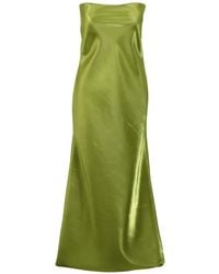 L'idée - York Strapless Satin Maxi Dress - Lyst