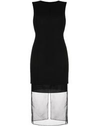 Jason Wu - Layered Stretch-Jersey Midi Dress - Lyst