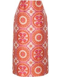 La DoubleJ - Patterned Pencil Skirt - Lyst