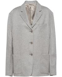 Prada - Single-Breasted Cashmere Blazer - Lyst