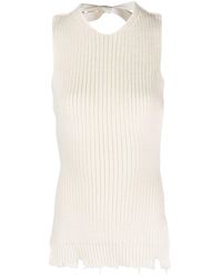 MM6 by Maison Martin Margiela - Cut-out Detailing Sleeveless Top - Lyst