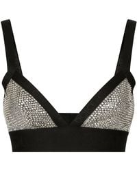 Dolce & Gabbana - Kim Dolce&Gabbana Rhinestone-Embellished Triangle Bra - Lyst