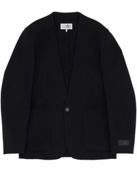 MM6 by Maison Margiela - Single-Breasted Wool Jacket - Lyst