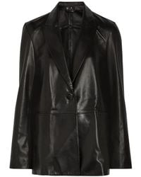 Nour Hammour - Arden Polished Leather Jacket - Lyst