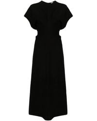 TOTEME - Slouch-Waist Plissé Midi Dress - Lyst
