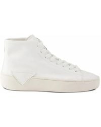 Prada - Court Leather High-Top Sneakers - Lyst