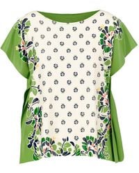 Marc Cain - Floral-Print Silk Blouse - Lyst