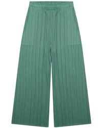 Pleats Please Issey Miyake - Pleated-Design Trousers - Lyst