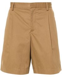 A.P.C. - Geplooide Katoenen Bermuda Shorts - Lyst