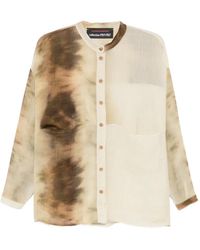 Collection Privée - Argis Tie-Dye Band-Collar Shirt - Lyst