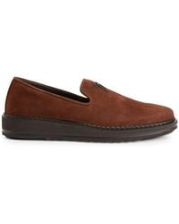 Giuseppe Zanotti - Klaus Logo-Plaque Suede Loafers - Lyst