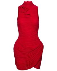 Magda Butrym - Flower Draped Mini Dress - Lyst