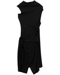 Helmut Lang - Vestido Asimétrico Drapeado - Lyst