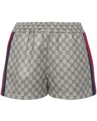 Gucci - Web-stripe Logo-motif Shorts - Lyst