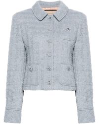 Gucci - Tweed-Jacke mit GG-Knöpfen - Lyst