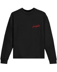 Purple Brand - Logo-Embroidered Long-Sleeve T-Shirt - Lyst