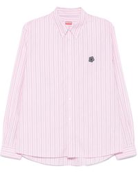 KENZO - Camicia A Righe Con Ricamo - Lyst