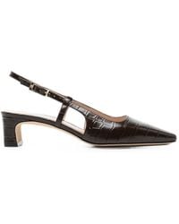 Stuart Weitzman - Slingback-Pumps Mit Kroko-Effekt - Lyst