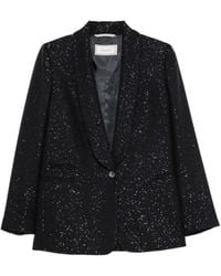 Peserico - Sequin-Embellished Shawl-Lapel Blazer - Lyst