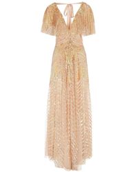 Temperley London - Tie Neck Maxi Dress - Lyst