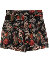 Ulla Johnson - Floral-print Cotton Mini Shorts - Lyst