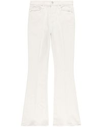 Mother - Pressed-crease Cotton-blend Bootcut Jeans - Lyst