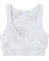 Proenza Schouler - Ribbed-knit Cotton Top - Lyst
