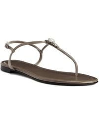 Giuseppe Zanotti - Anyelle Rhinestone-Embellished Flat Sandals - Lyst
