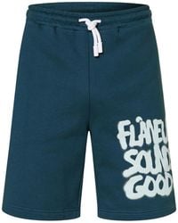 flâneur - Sounds Good Spray Logo-Print Cotton Shorts - Lyst
