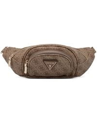 Guess - Latona Monogram-Print Belt Bag - Lyst