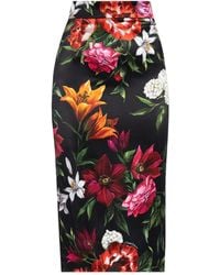 Dolce & Gabbana - Floral Motif Skirt - Lyst