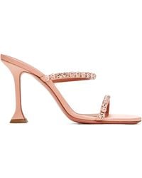 AMINA MUADDI - 95Mm Gigi Crystal-Embellished Sandals - Lyst