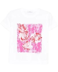 Givenchy - T-Shirt Met Bloemenprint - Lyst