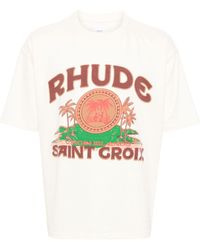 Rhude - Saint Croix Cotton T-shirt - Lyst