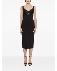 Nissa - Lace Sequin Detail Midi Dress - Lyst