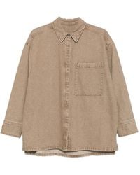 By Malene Birger - Logo-Embroidered Denim Shirt - Lyst