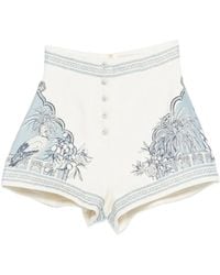 ALÉMAIS - Short Villa Romantica À Imprimé - Lyst