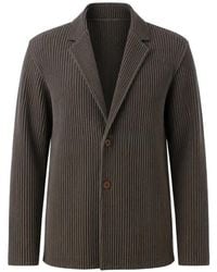 Homme Plissé Issey Miyake - Wool Like Light Plissé Notched-Lapel Blazer - Lyst