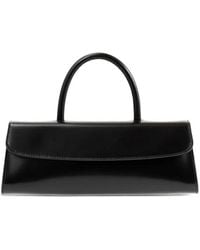 BY FAR - Mini Longa Semi-Patent Leather Top Handle Bag - Lyst