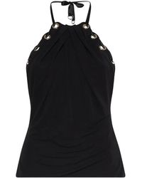 John Richmond - Eyelet Lace-Up Top - Lyst