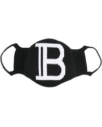 Balmain Maske mit Logo - Schwarz