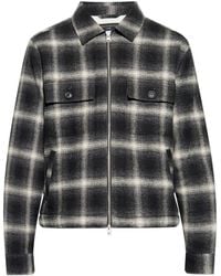 AllSaints - Bayo Plaid Zip-Up Overshirt - Lyst