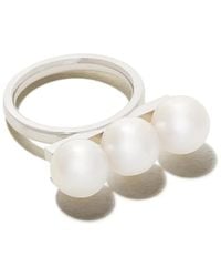 Tasaki - 18Kt Collection Line Balance Neo Akoya Pearl Ring - Lyst