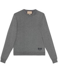 Gucci - Logo-intarsia Knit Cashmere Sweater - Lyst