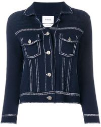 Barrie - Denim Style Knitted Cardigan - Lyst