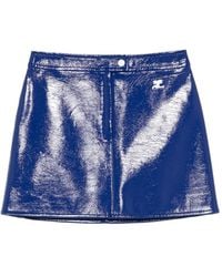 Courreges - Reedition Vinyl Mini Skirt - Lyst