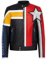 DSquared² - Caten Leather Biker Jacket - Lyst
